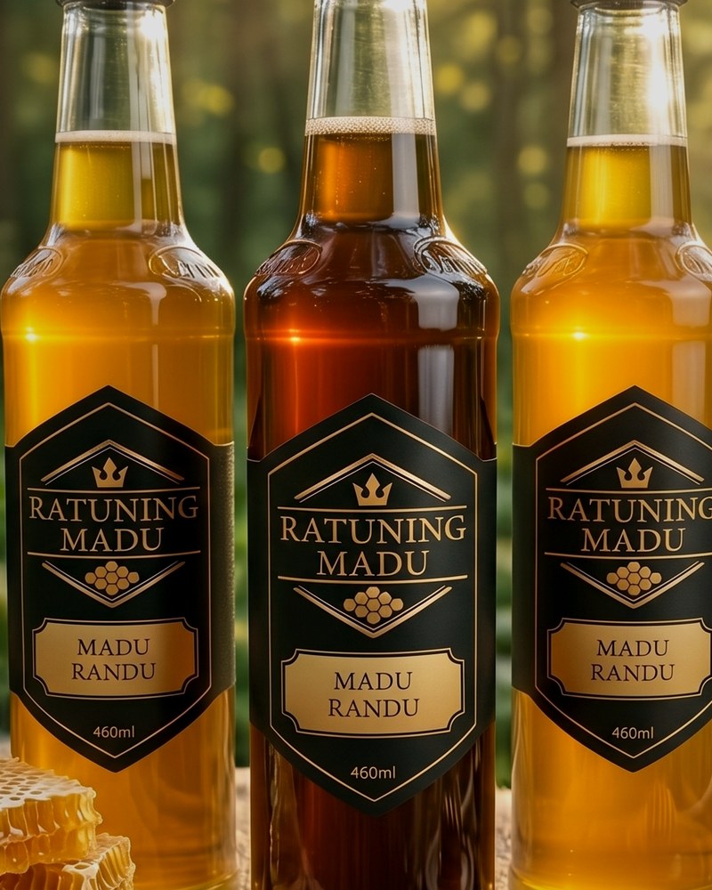 Botol Madu Randu Pahit RATUNING MADU 460 ml