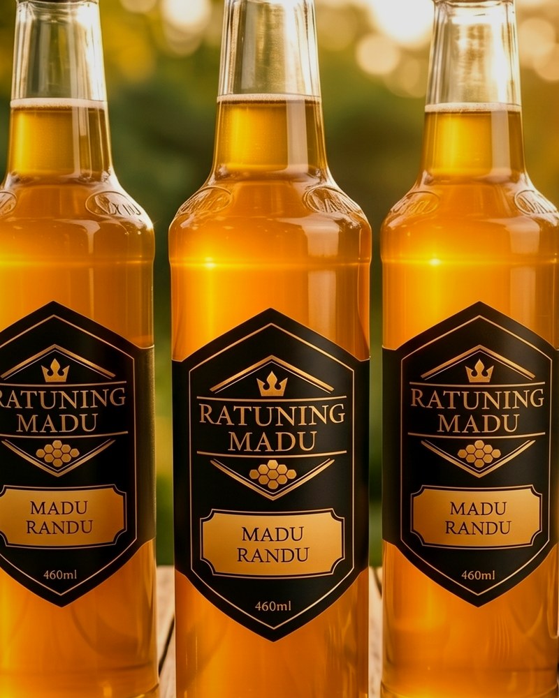 Paket tiga botol Madu Randu RATUNING MADU 460 ml